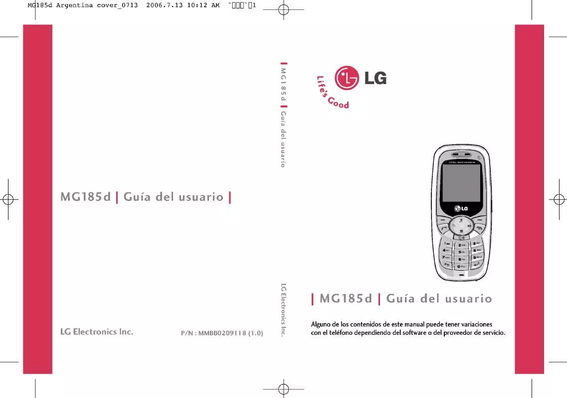 Mode d'emploi LG MG185D