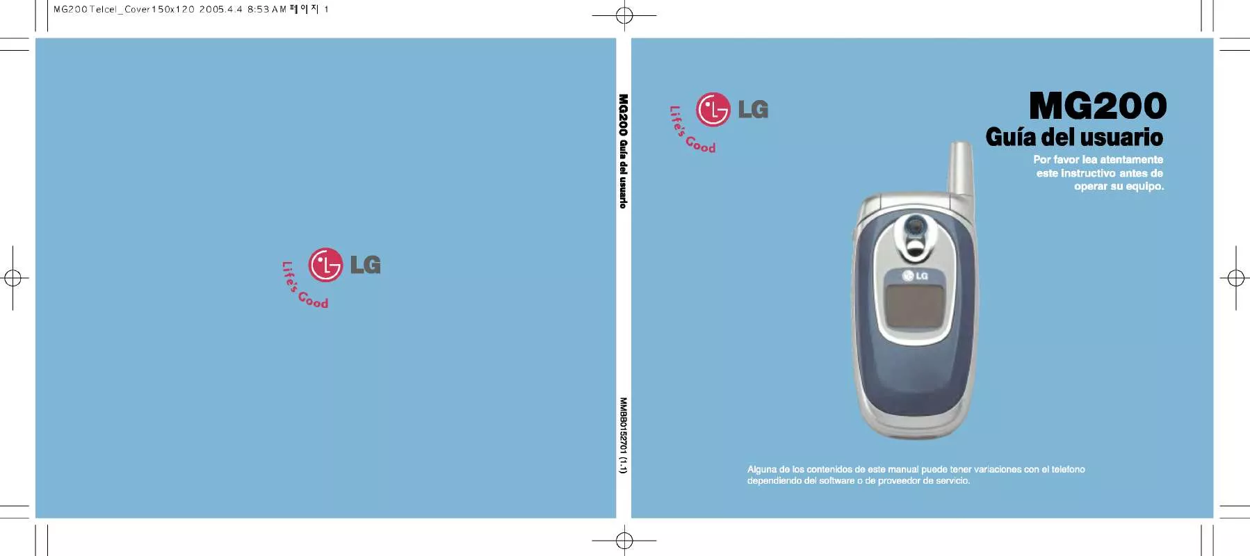 Mode d'emploi LG MG200A