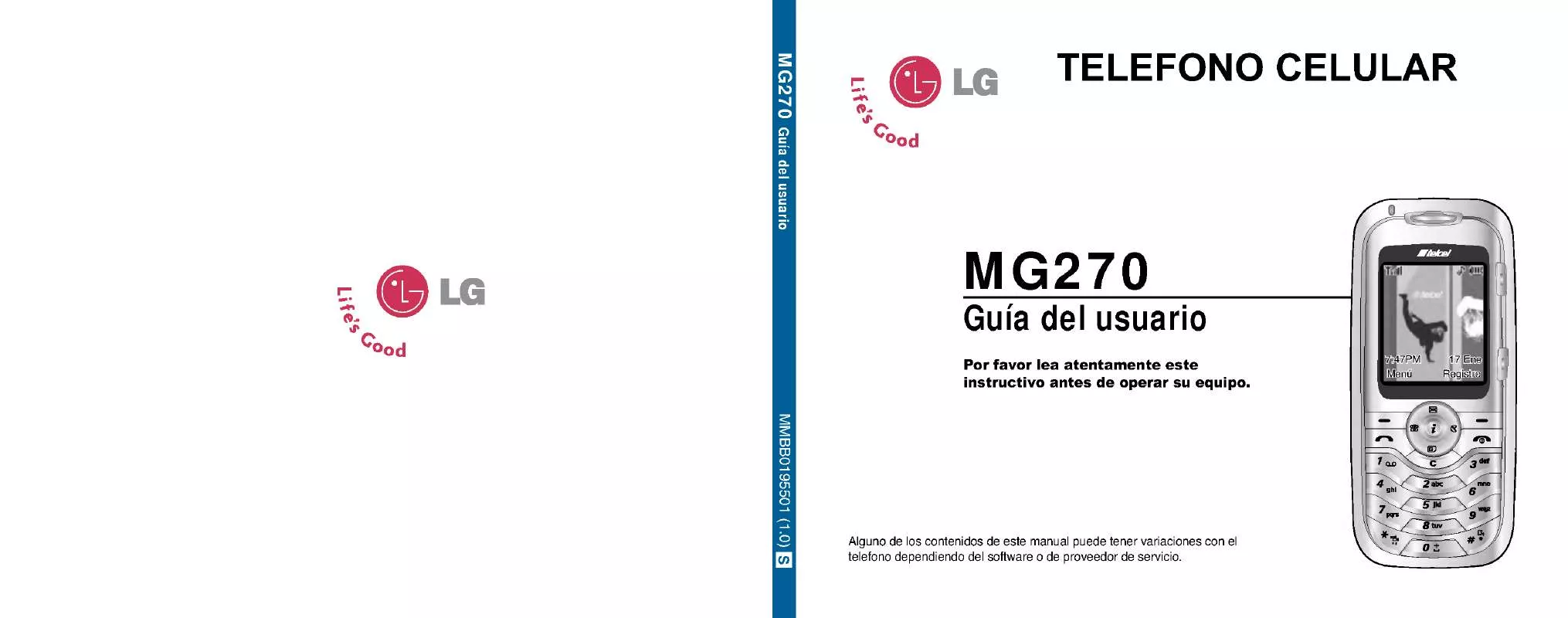 Mode d'emploi LG MG270