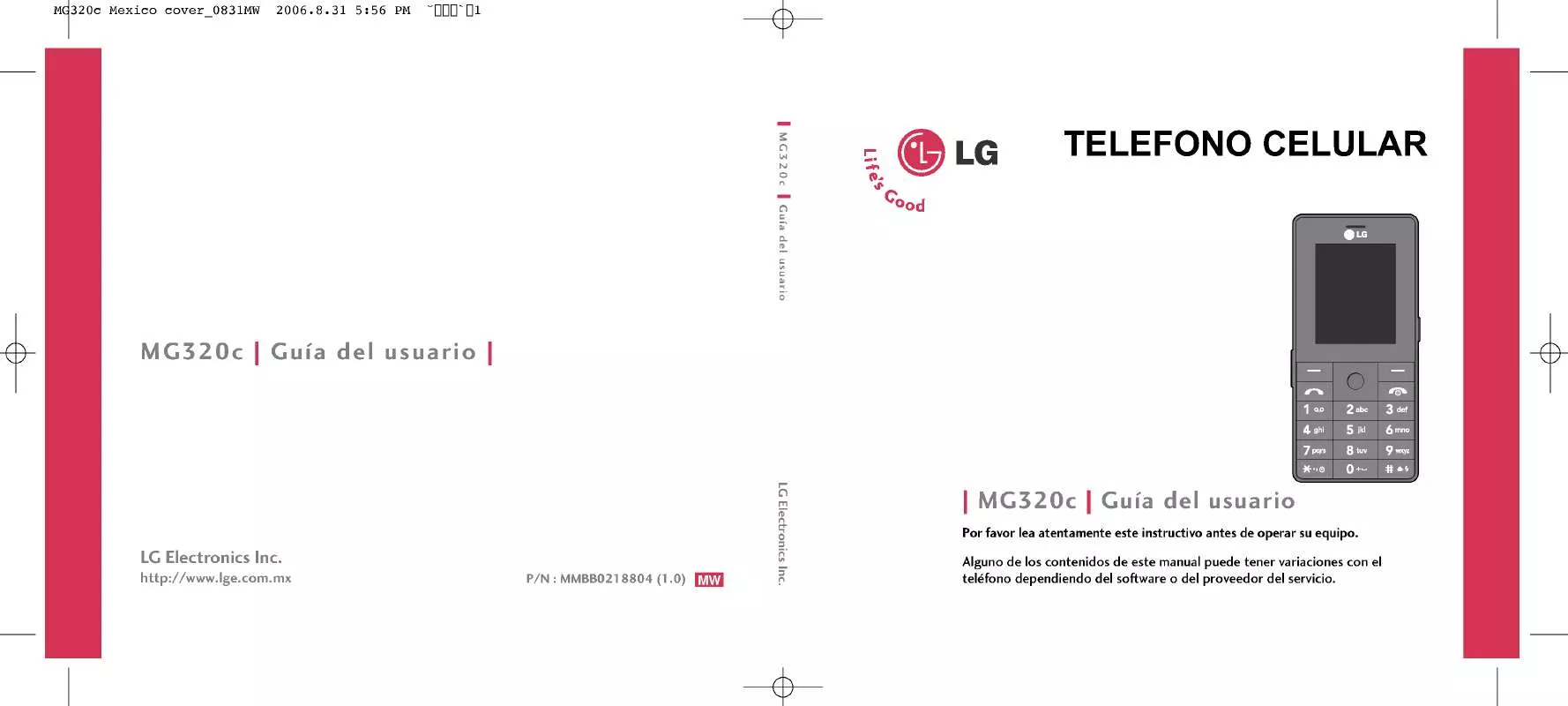 Mode d'emploi LG MG320C