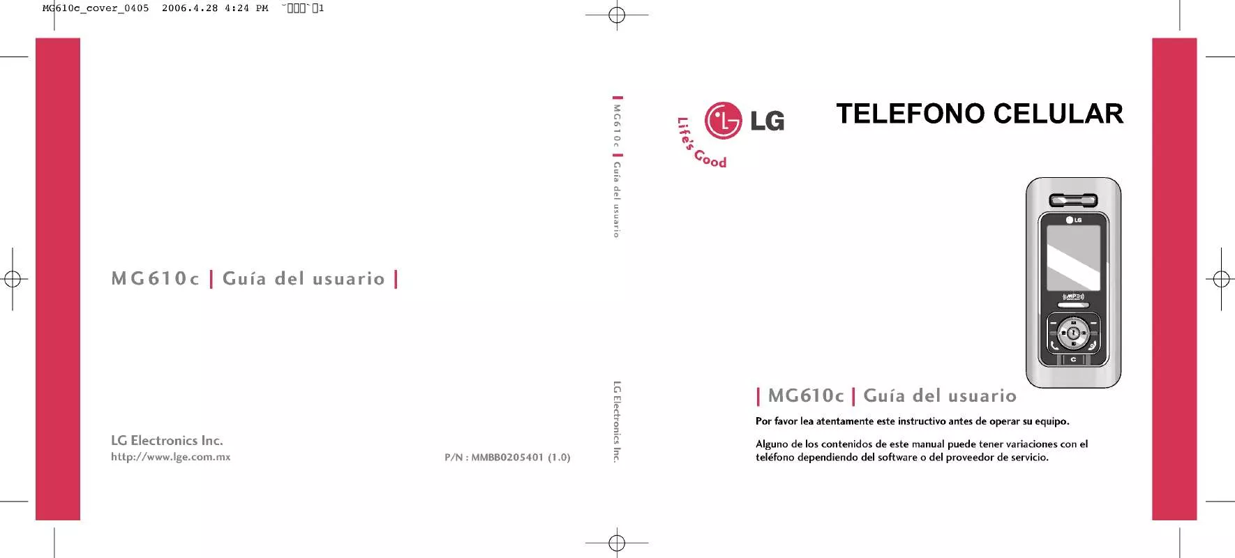 Mode d'emploi LG MG610C