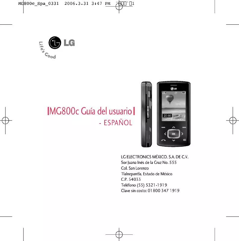 Mode d'emploi LG MG800C