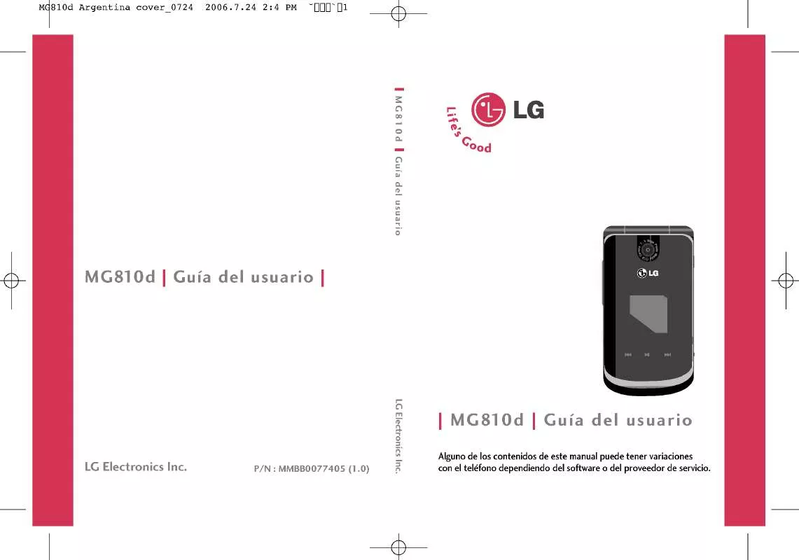 Mode d'emploi LG MG810D