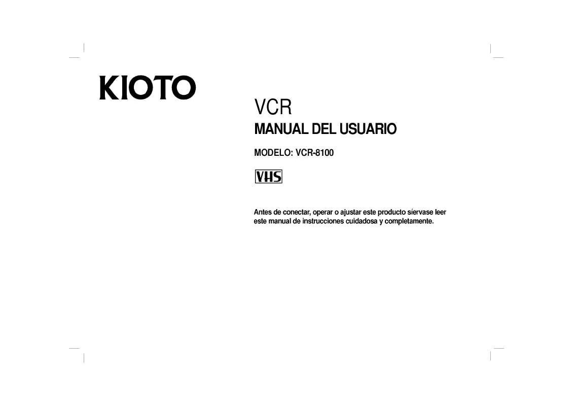 Mode d'emploi LG VCR-8100