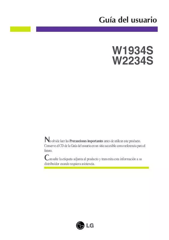 Mode d'emploi LG W2234S-BN
