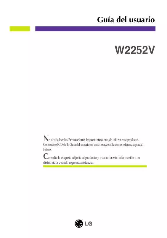 Mode d'emploi LG W2252V-PF