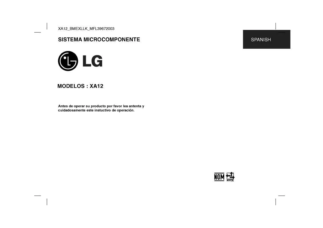 Mode d'emploi LG XA12-A0