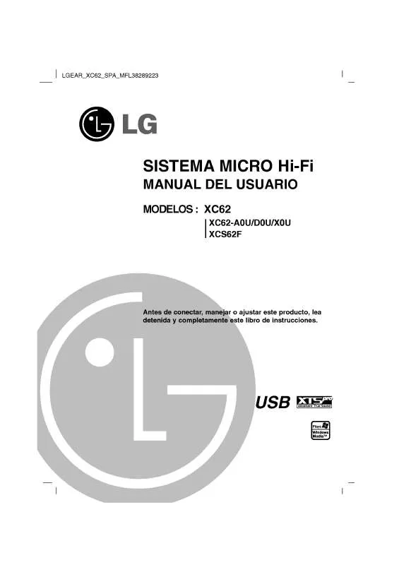 Mode d'emploi LG XC62-A0U