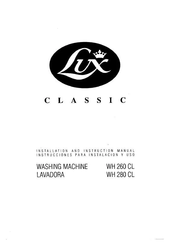 Mode d'emploi LUX WH280 CLASSIC