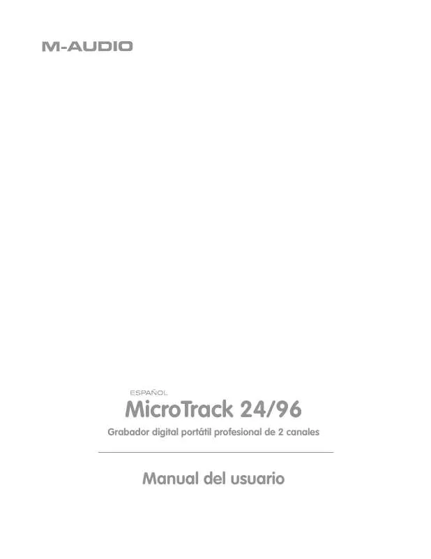 Mode d'emploi M-AUDIO MICROTRACK 24 96