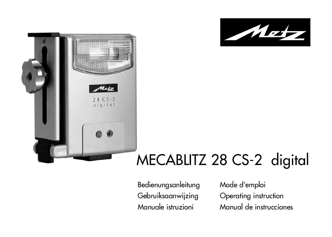 Mode d'emploi METZ MECABLITZ 28 CS-2 DIGITAL