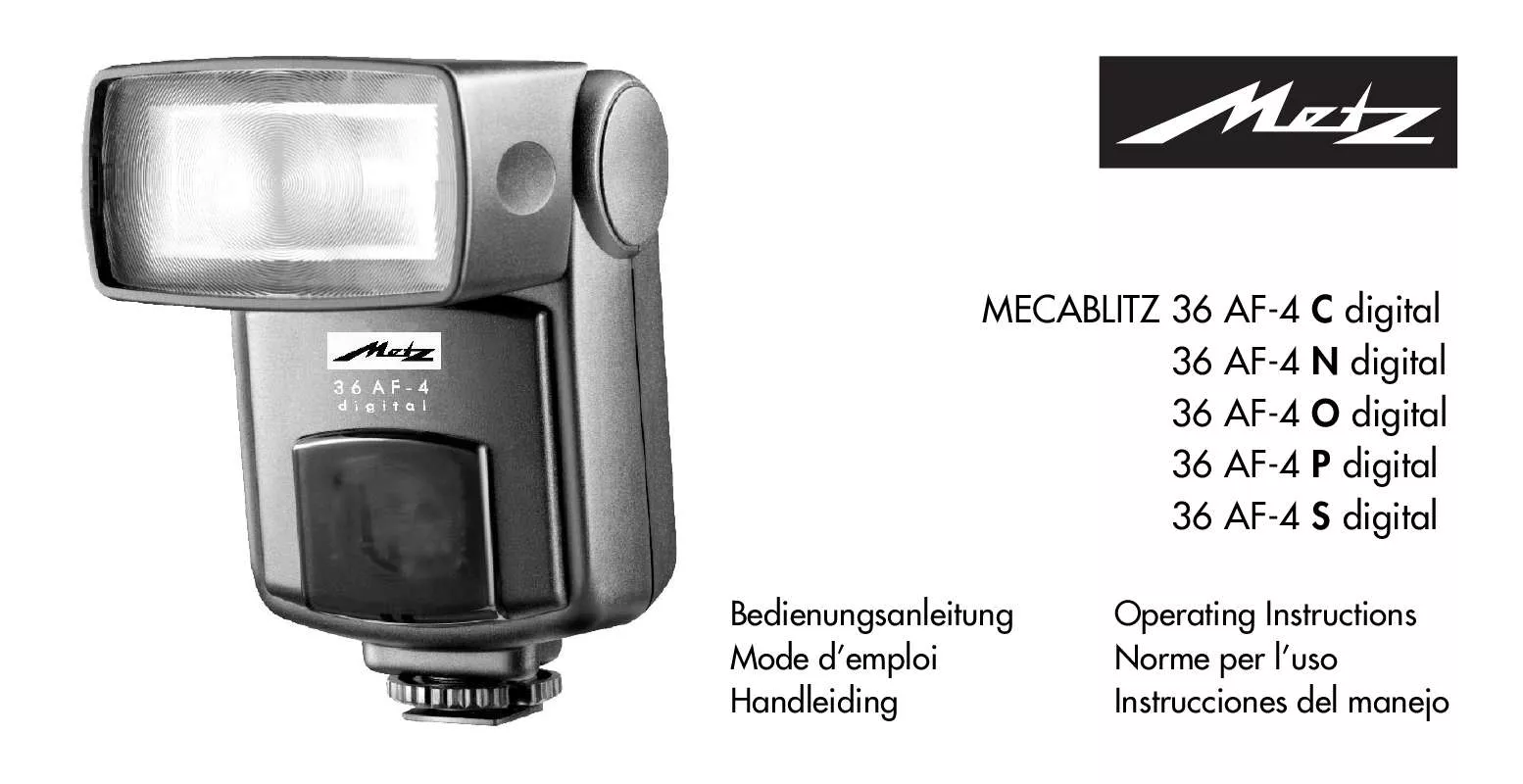 Mode d'emploi METZ MECABLITZ 36 AF-4 C DIGITAL