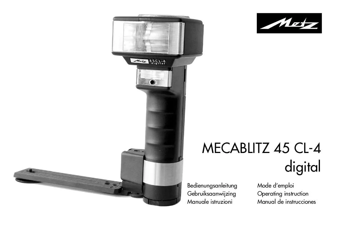 Mode d'emploi METZ MECABLITZ 45 CL-4 DIGITAL