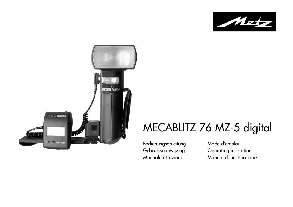 Mode d'emploi METZ MECABLITZ 76 MZ-5 DIGITAL