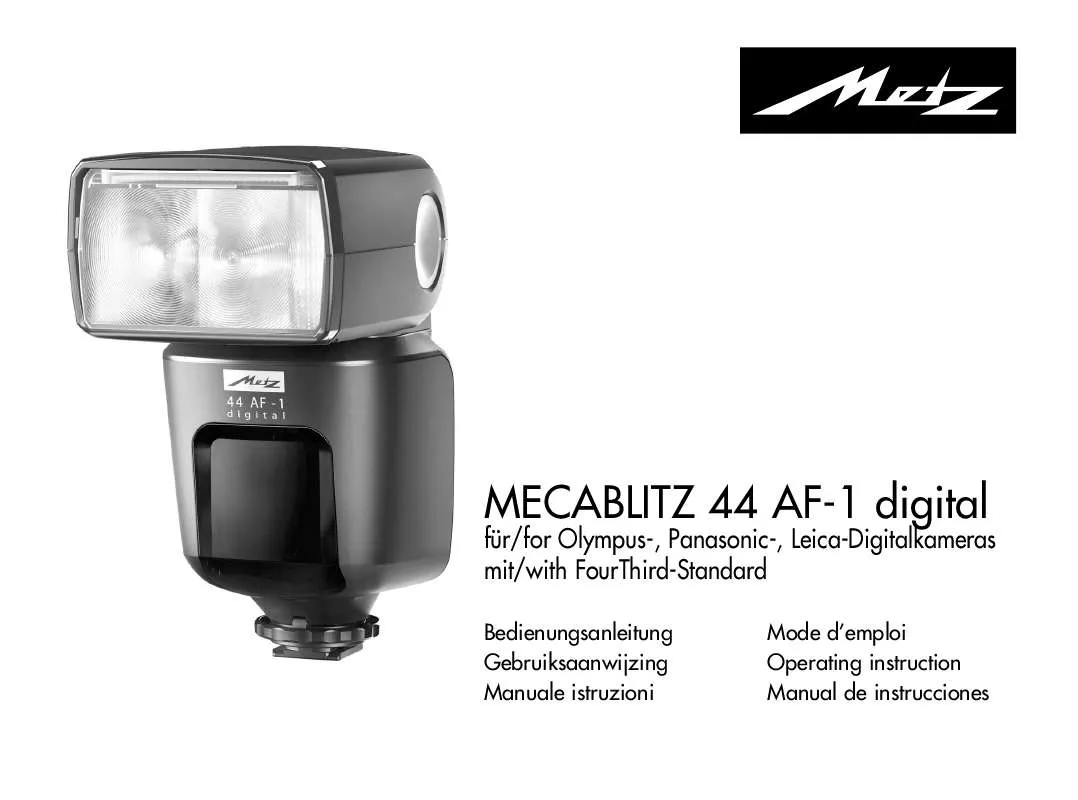 Mode d'emploi METZ MECABLITZ 44 AF-1 DIGITAL
