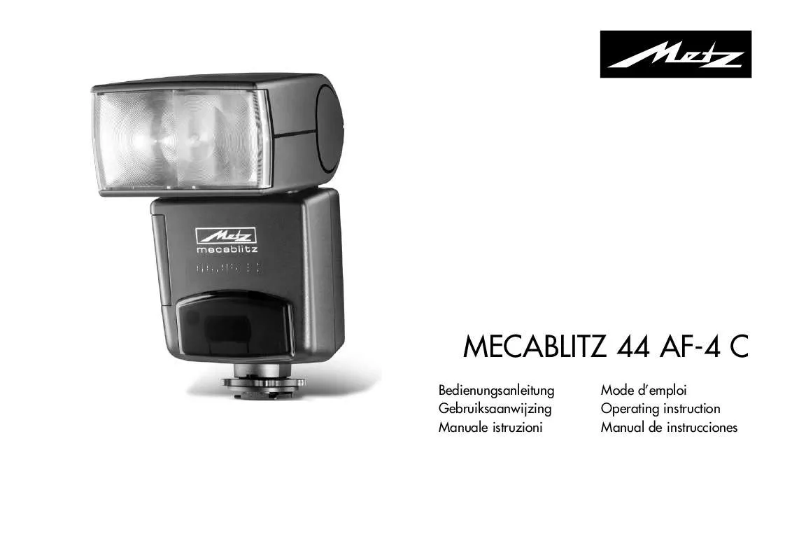 Mode d'emploi METZ MECABLITZ 44 AF-4 C