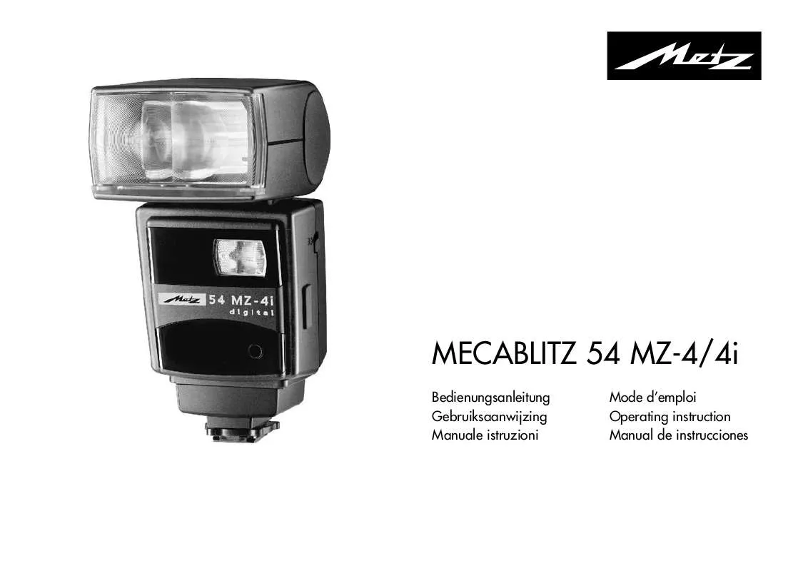 Mode d'emploi METZ MECABLITZ 54 MZ-4
