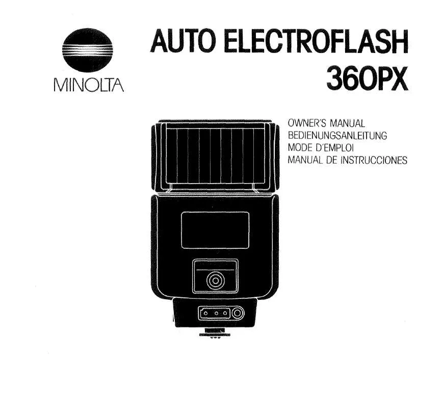 Mode d'emploi MINOLTA AUTO ELECTROFLASH 360PX