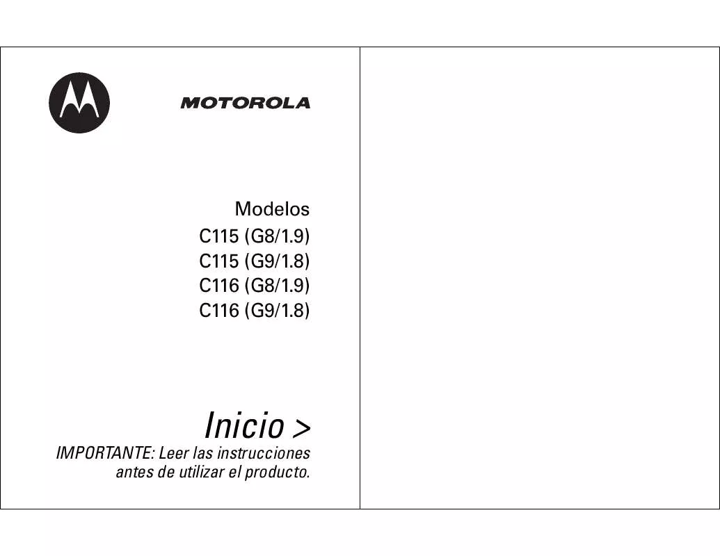 Mode d'emploi MOTOROLA C115