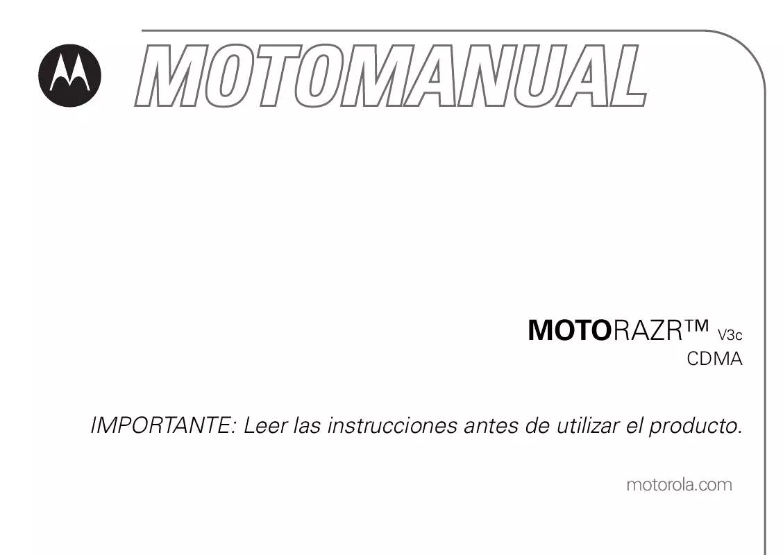 Mode d'emploi MOTOROLA MOTORAZR V3C