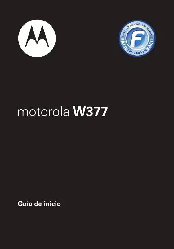 Mode d'emploi MOTOROLA W377G