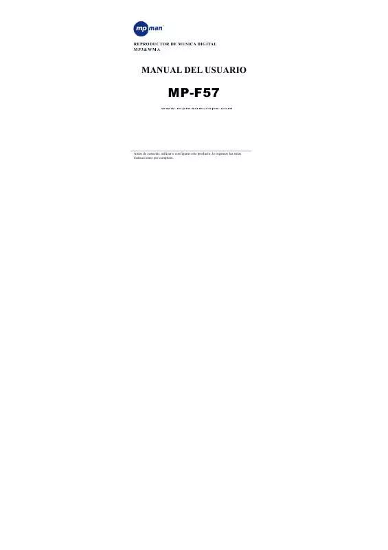 Mode d'emploi MPMAN MP-F57