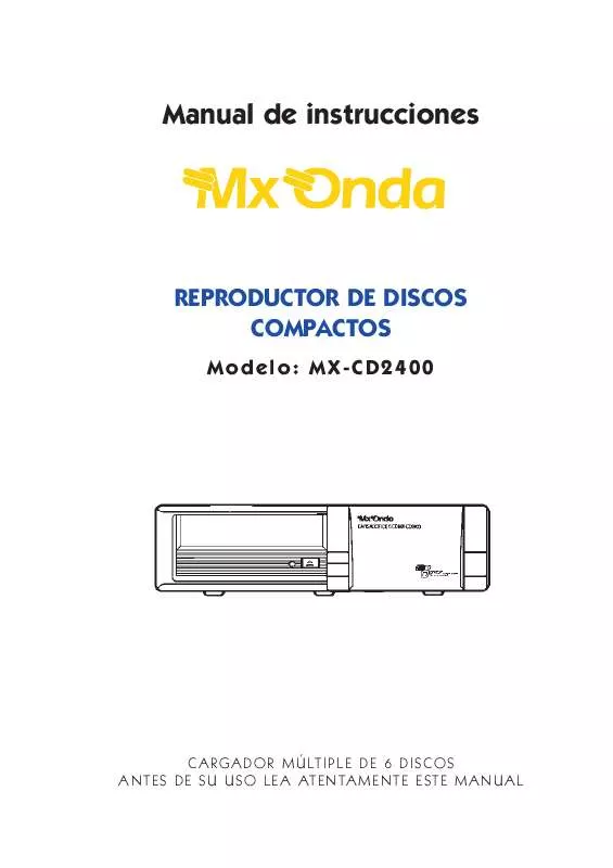 Mode d'emploi MXONDA MX-CD2400