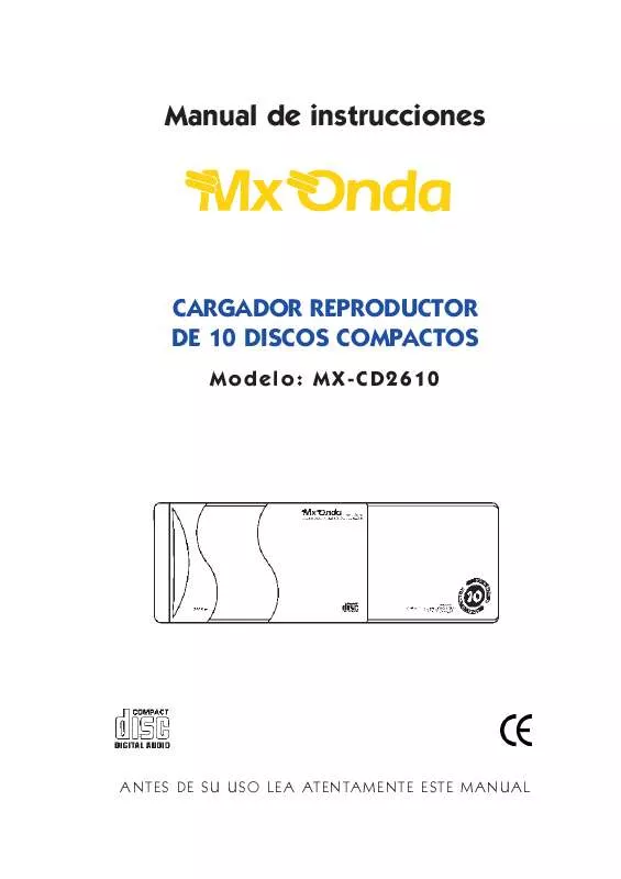 Mode d'emploi MXONDA MX-CD2610