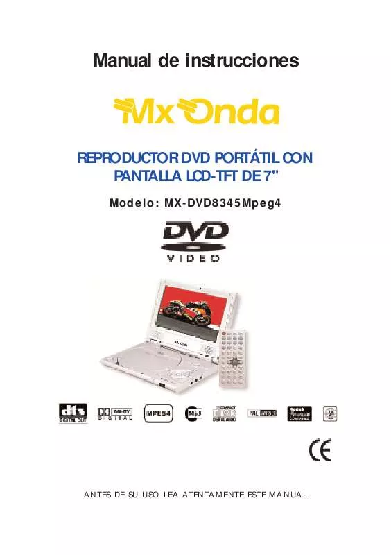 Mode d'emploi MXONDA MX-DVD8345