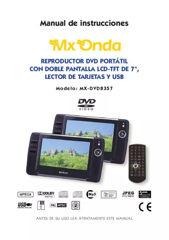 Mode d'emploi MXONDA MX-DVD8357