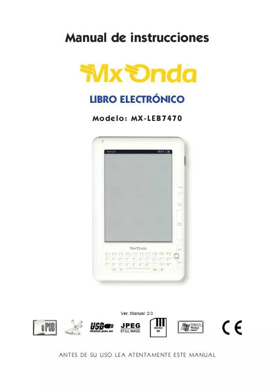 Mode d'emploi MXONDA MX-LEB7470