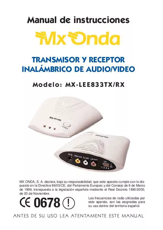 Mode d'emploi MXONDA MX-LEE833RX