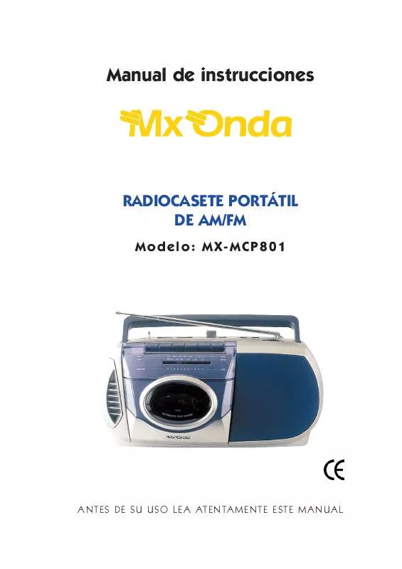 Mode d'emploi MXONDA MX-MCP801