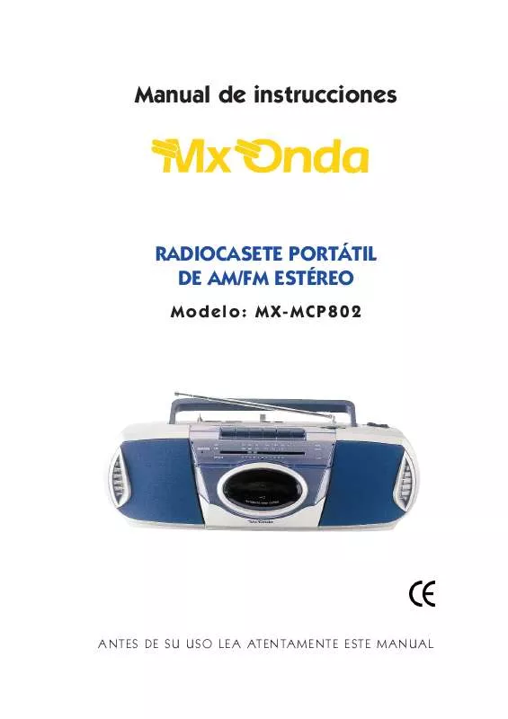 Mode d'emploi MXONDA MX-MCP802