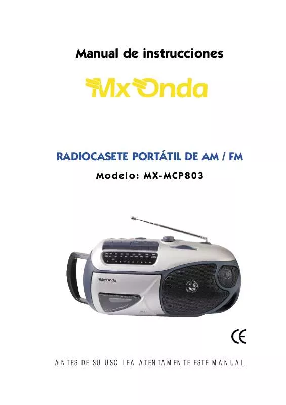 Mode d'emploi MXONDA MX-MCP803