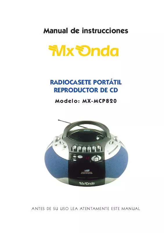 Mode d'emploi MXONDA MX-MCP820
