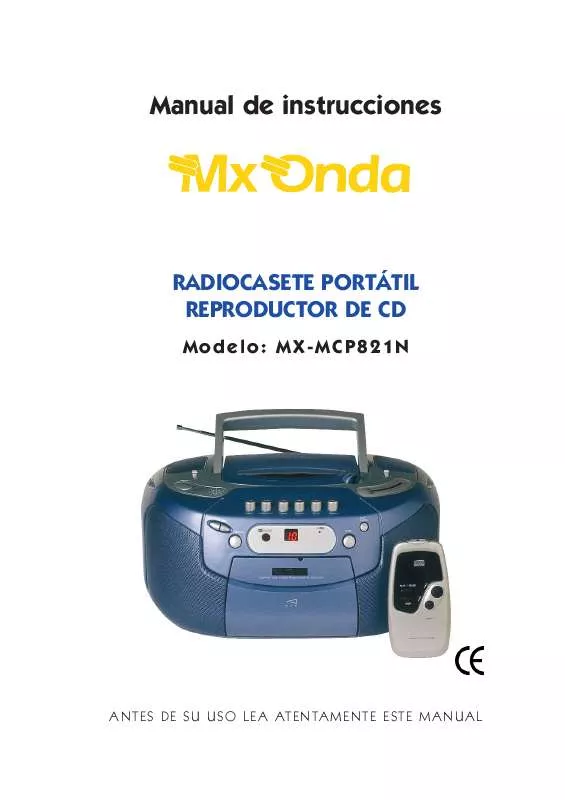 Mode d'emploi MXONDA MX-MCP821N