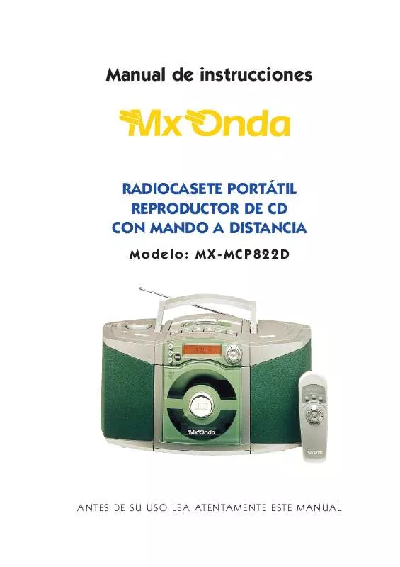 Mode d'emploi MXONDA MX-MCP822D