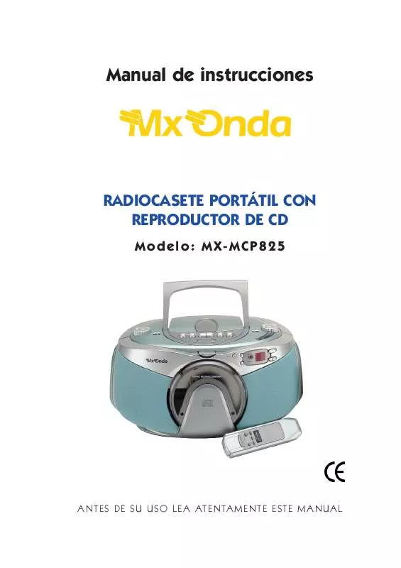 Mode d'emploi MXONDA MX-MCP825
