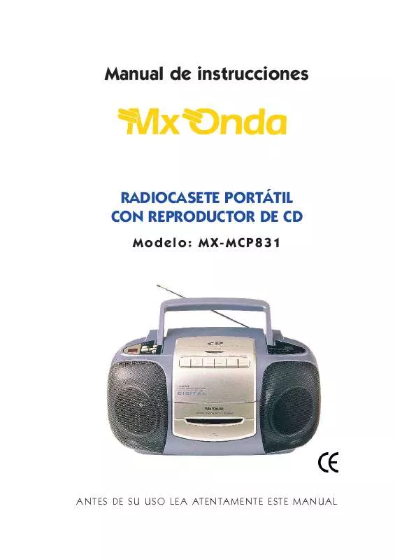 Mode d'emploi MXONDA MX-MCP831