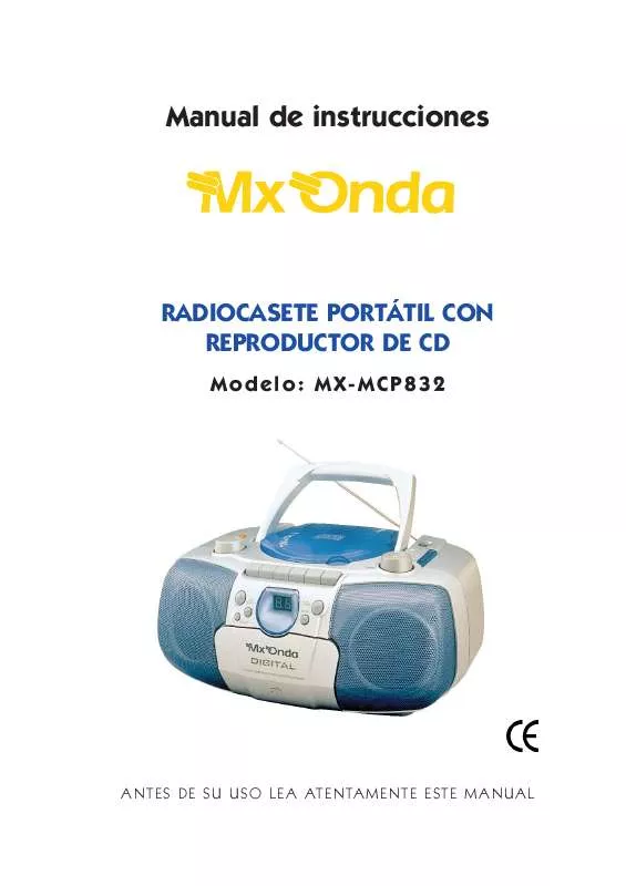 Mode d'emploi MXONDA MX-MCP832