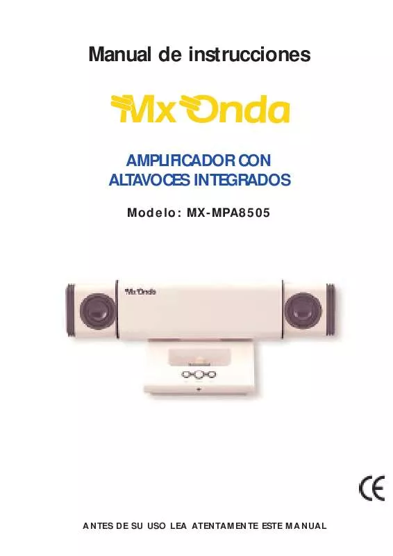 Mode d'emploi MXONDA MX-MPA8505