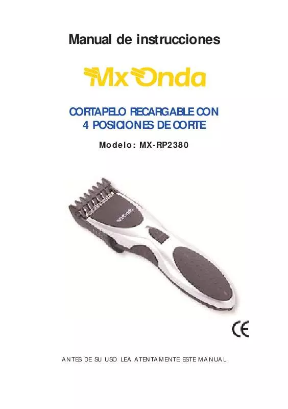 Mode d'emploi MXONDA MX-RP2380
