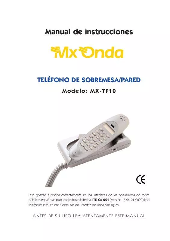 Mode d'emploi MXONDA MX-TF10