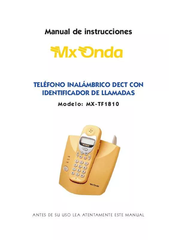 Mode d'emploi MXONDA MX-TF1810