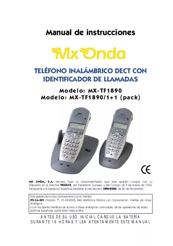 Mode d'emploi MXONDA MX-TF1890 1 PLUS 1