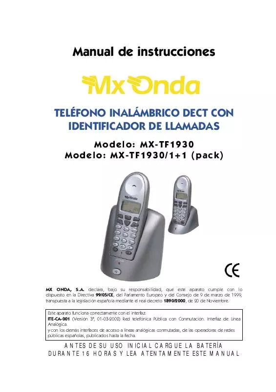 Mode d'emploi MXONDA MX-TF1930