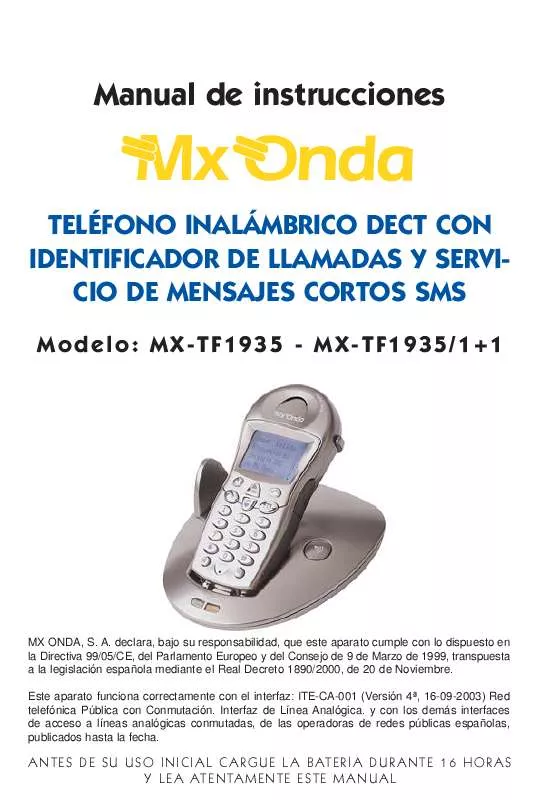 Mode d'emploi MXONDA MX-TF1935