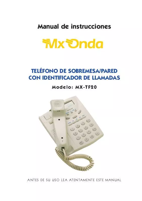 Mode d'emploi MXONDA MX-TF20