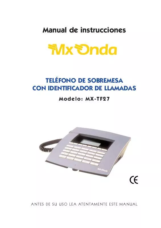 Mode d'emploi MXONDA MX-TF27